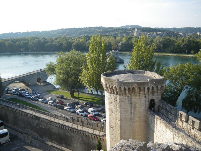 View of the Rhône from the ramparts, Avignon