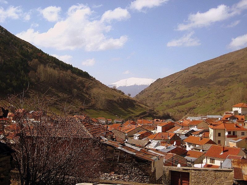 Village in a valley in Kosovo