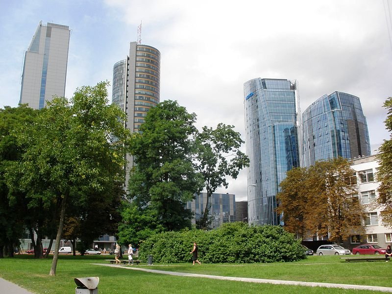 Modern skyscrapers in Lithuania