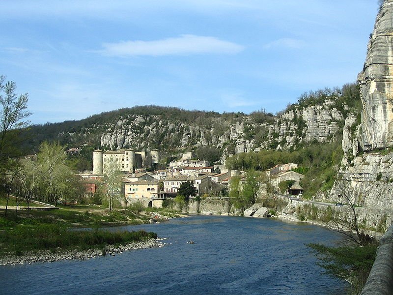 The historical village of Vogüé in the Ardèche region of Rhône-Alpes, France