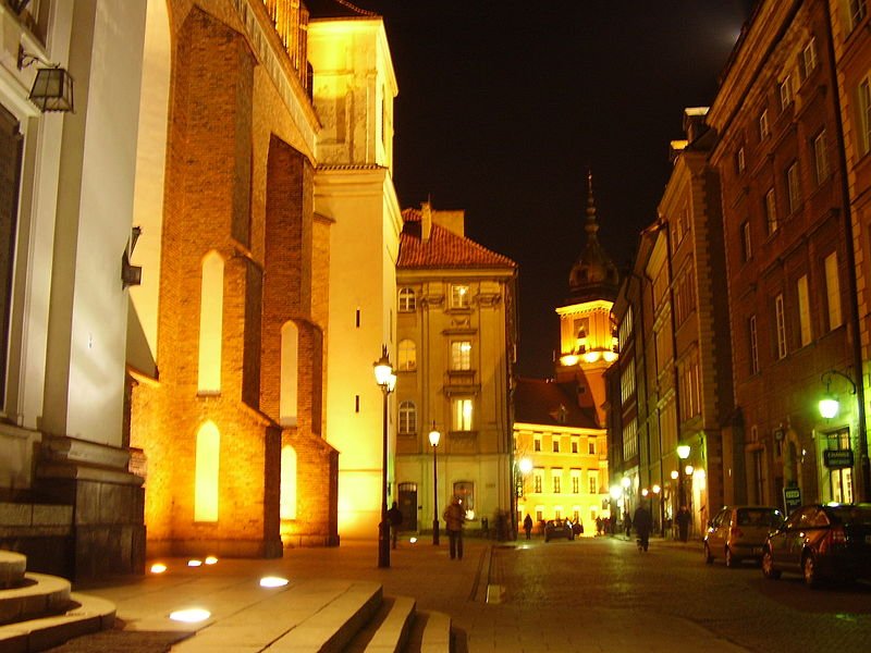 Warsaw at night