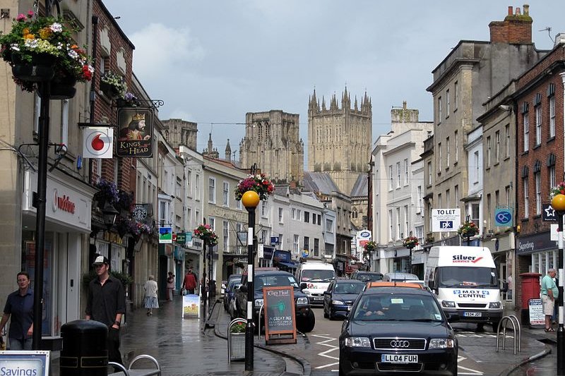 Main street of Wells, England