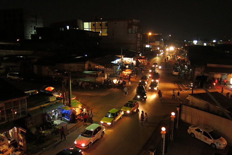 Yaoundé at night