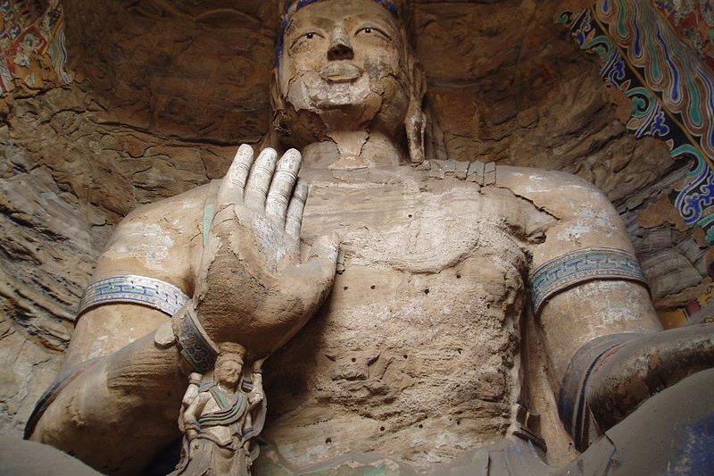 Seated Buddha, Yungang Grottoes, Datong, Shanxi, China