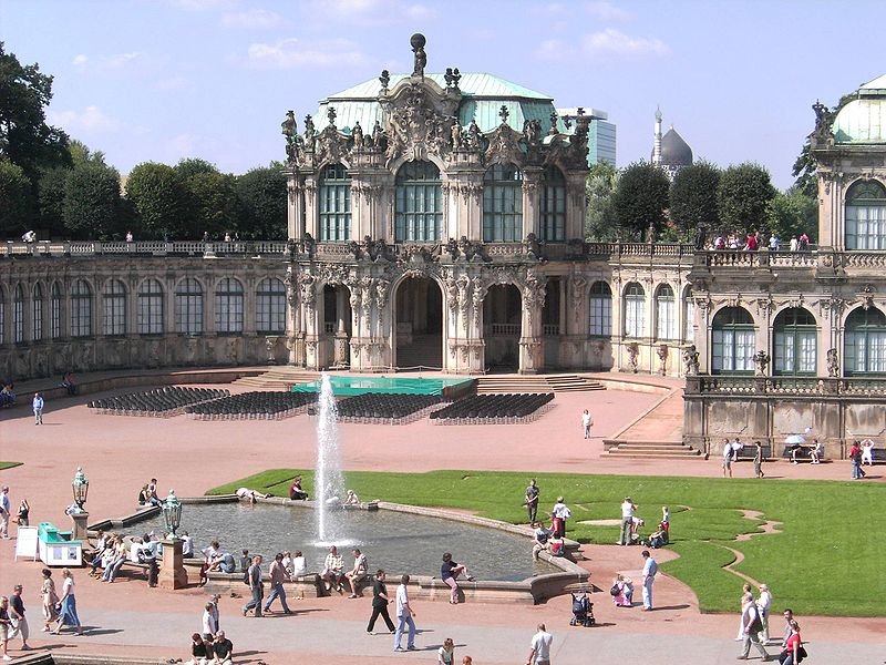 The courtyard at the Zwinger in Dresden