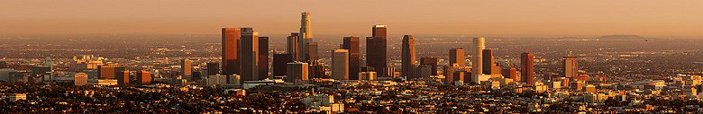 Downtown Los Angeles at sunset