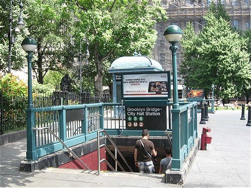 Subway entrance, Brooklyn Bridge-City Hall Station