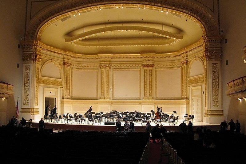 The main hall of Carnegie Hall