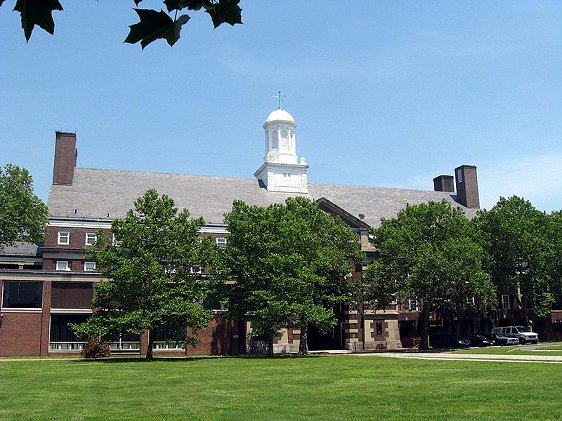 Ligget Hall, part of the barracks of the US Army on Governors Island, New York