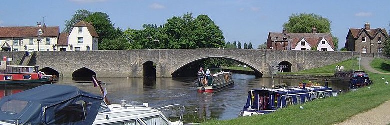 Abingdon, England.  View of Abingdon Bridge across the River Thames
