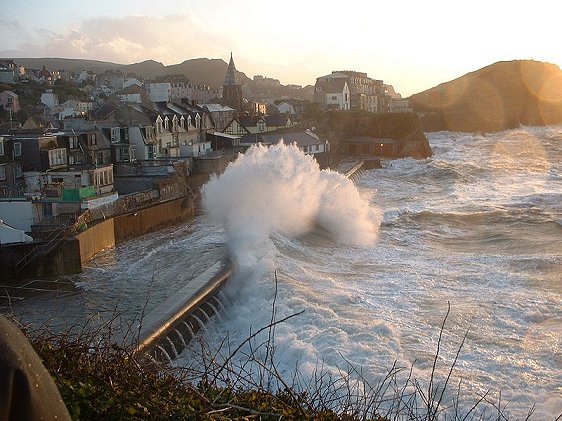 Big wave on Cheney Beach, Ilfracombe