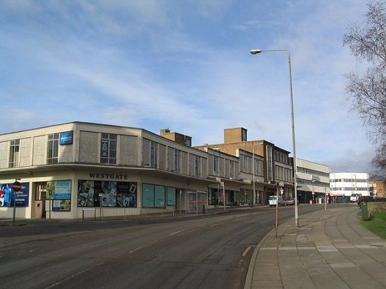 Buildings near the Corby town center