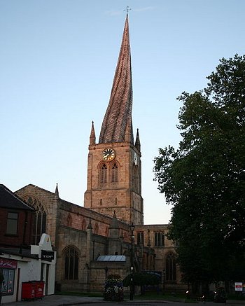 Church of St Mary and All Saints, Chesterfield, with its famous Crooked Spire