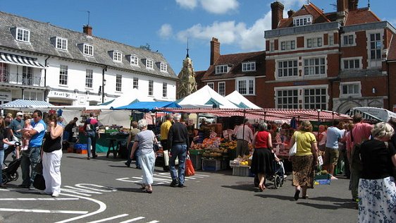 The market square at Saffron Walden