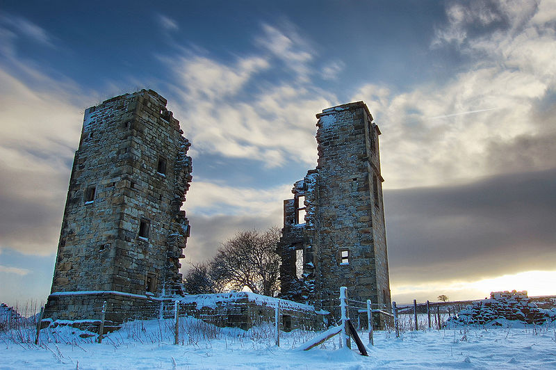 Remains of Dob Park Lodge in the Yorkshire Dales