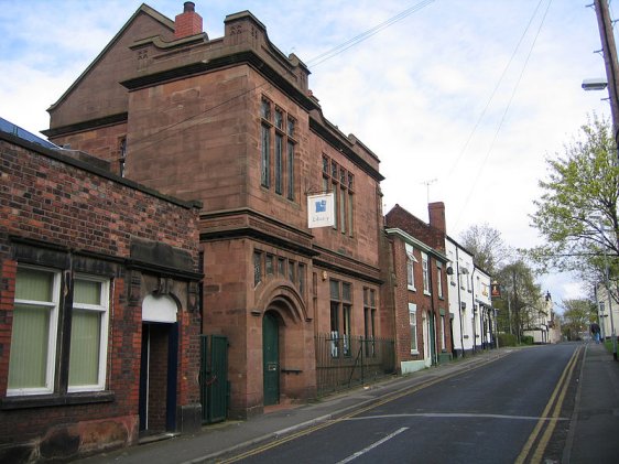 Runcorn, Cheshire, England.  View of the library funded by Andrew Carnegie