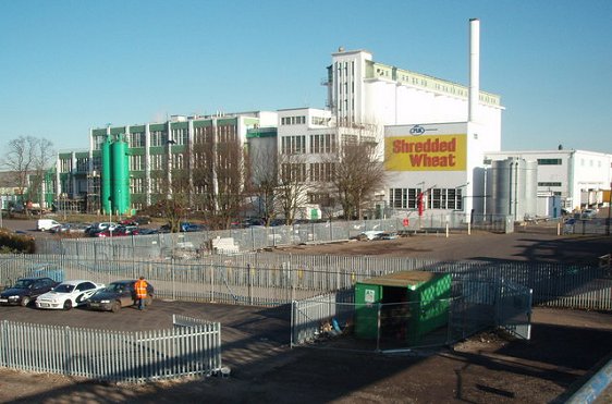 Shredded Wheat Factory, a landmark in Welwyn Garden City