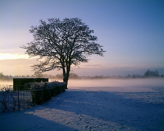 South Park, Darlington, in winter