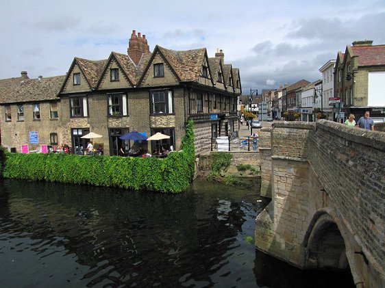 St Ives, as seen from the bridge across the River Great Ouse