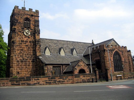 St Luke's Church, Farnworth, Widnes.  View of the library funded by Andrew Carnegie