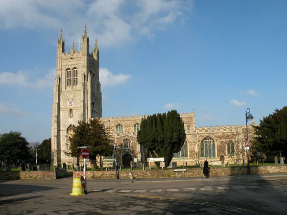 St Mary's Church, the parish church of St Neots, often called the Cathedral of Huntingdon for its impressive architecture