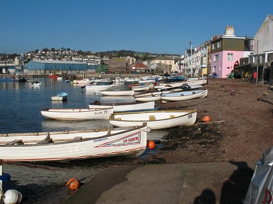 Teignmouth back harbour, Devon, England