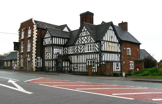 The Four Crosses, an 18th century inn in Staffordshire, England