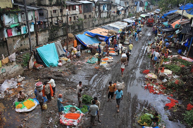 The famous Flower Market in Kolkata