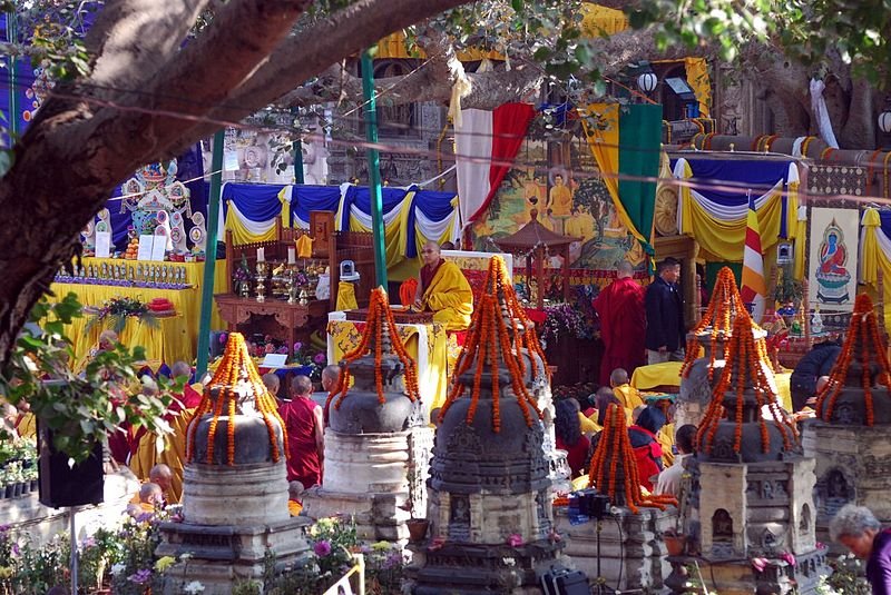 Monlam decorations, Mahabodhi Temple