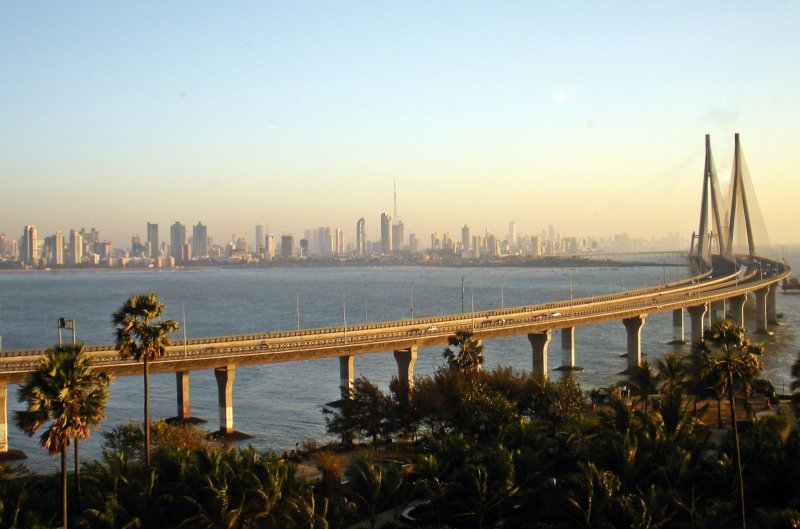 Mumbai skyline with the Bandra-Worli Sea Link