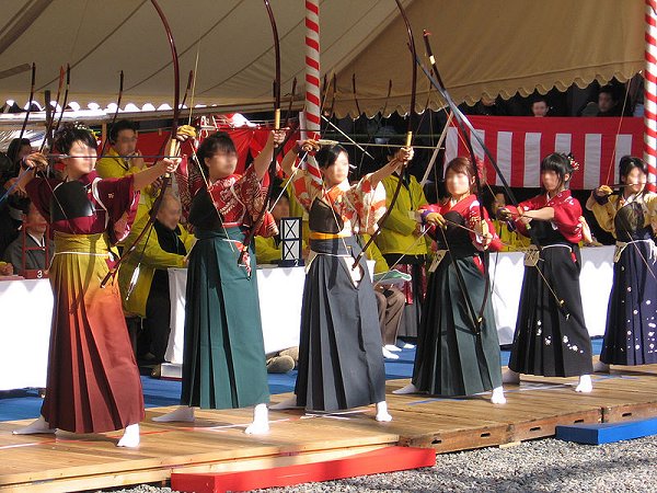 Women Coming-of-Age Archery Contest, Sanjusangen-do Temple, Kyoto