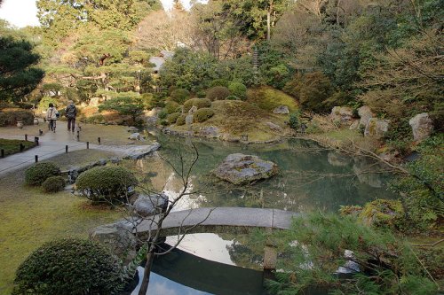 Japanese garden at Shoren-in Temple