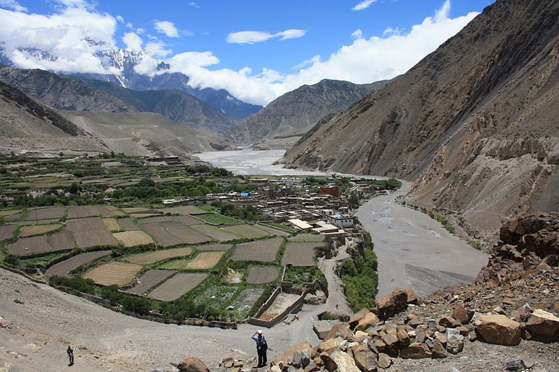 View of the Kali Gandaki River at Kagbeni
