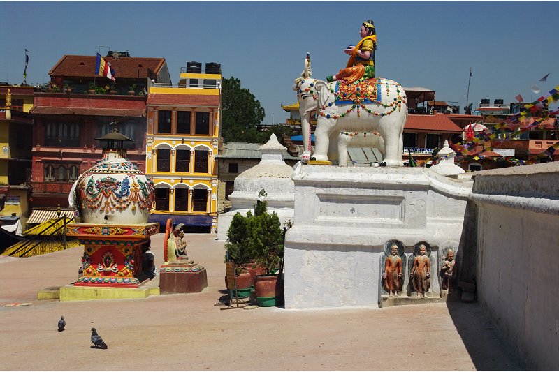 A shrine on the grounds of Boudhanath