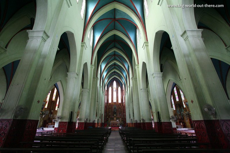 The interior of St Joseph's Cathedral, Hanoi