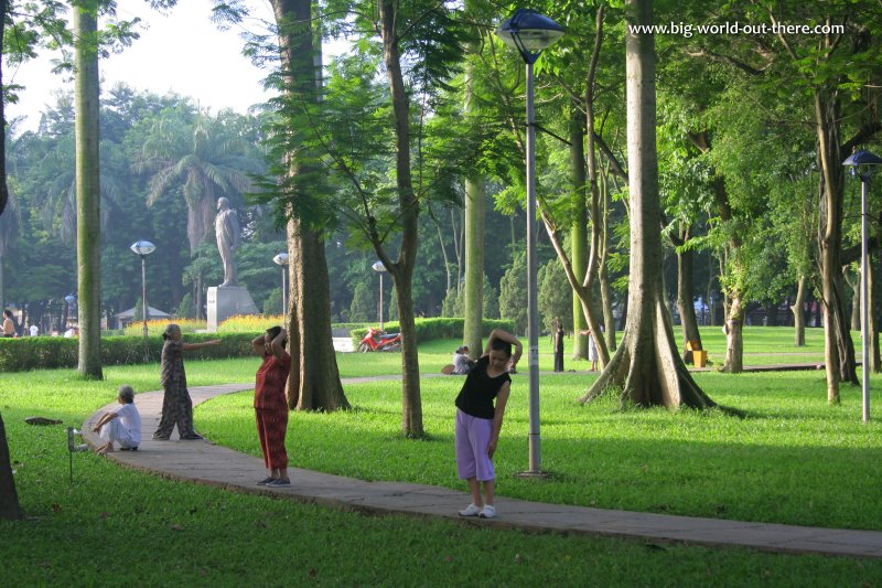 People exercising at Lenin Park, Hanoi