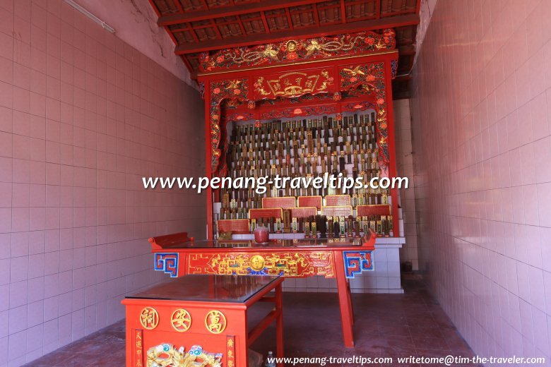 Ancestral tablets at the Mount Erskine Tua Pek Kong Funerary Temple