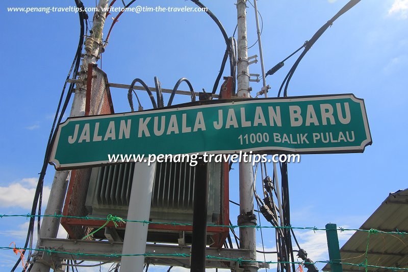 Jalan Kuala Jalan Baru road sign