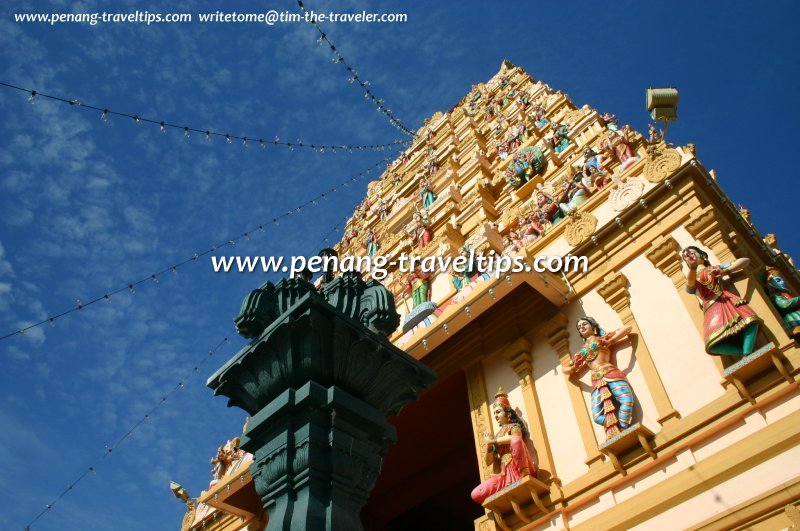 The rajagopuram of the Arulmigu Karumariamman Temple in Seberang Jaya