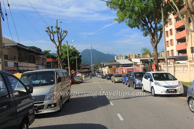 Jalan Air Putih, formerly known as Ayer Puteh Road, viewed towards Jalan Air Itam