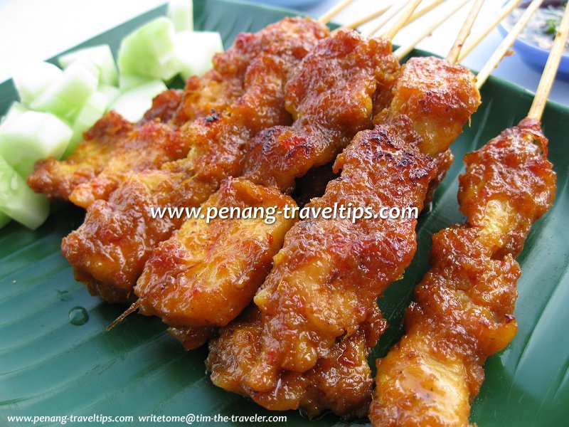 Batu Maung-style satay at Good Friend Seafood, Teluk Kumbar