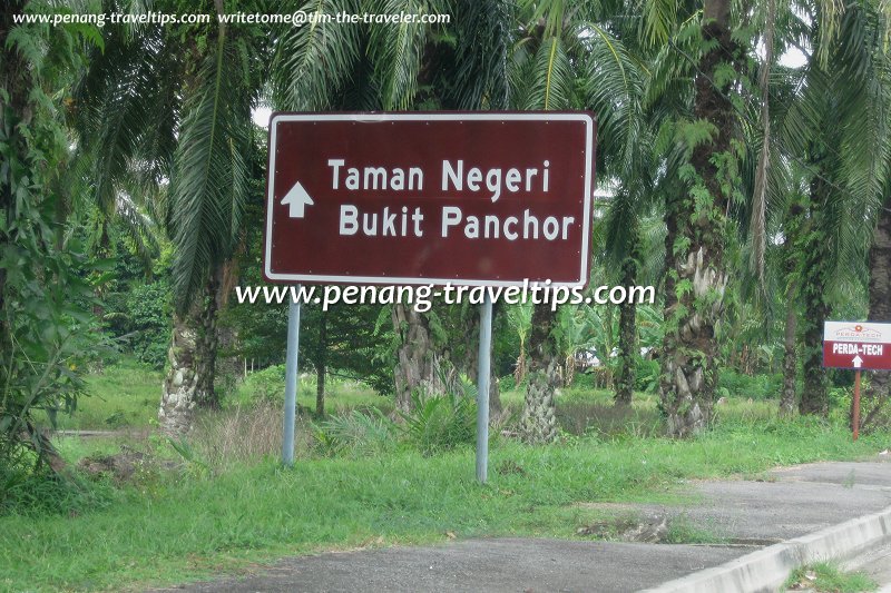 Bukit Panchor State Park signboard