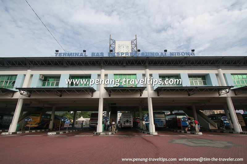 Bus lanes at the Sungai Nibong Express Bus Terminal