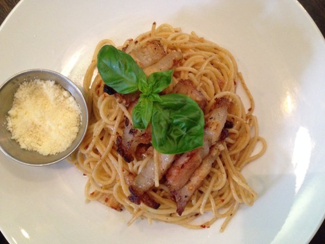 Roast Pork White Wine Aglio Olio, CaLeFe Hauz