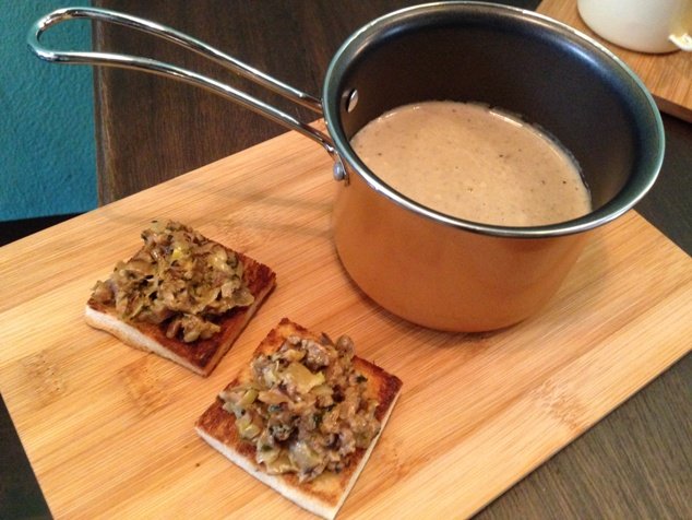 Wild Mushroom Soup and Toast, Calefe Hauz