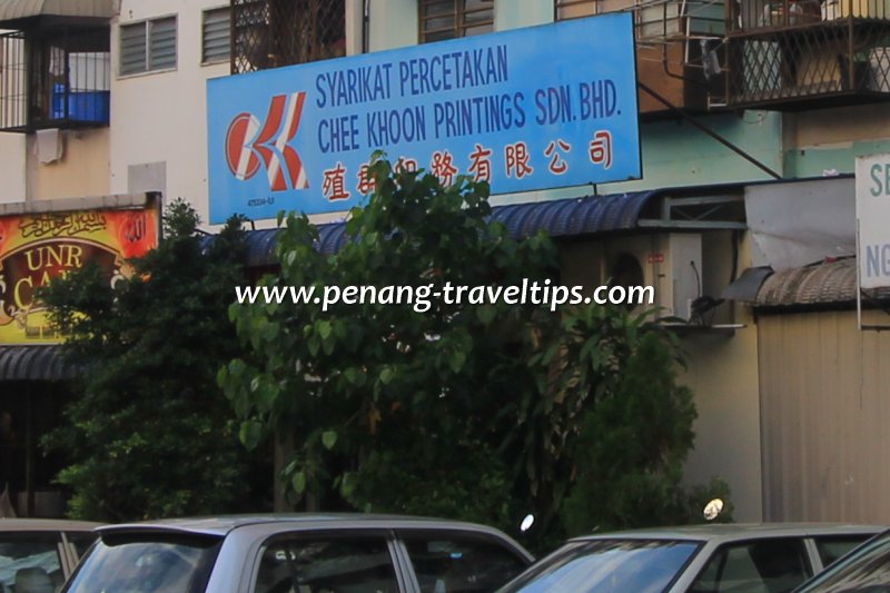 Chee Khoon Printings Sdn Bhd, Macallum Street Ghaut