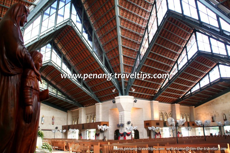 The ceiling design of the Church of St Anne