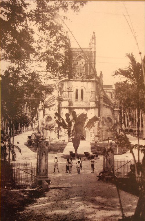 An old photograph of the Church of the Immaculate Conception from 1930