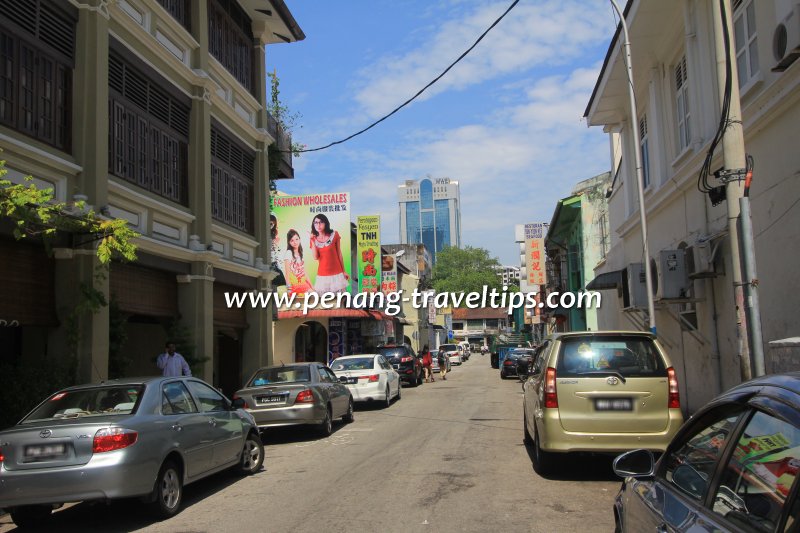 Cintra Street, looking towards Chulia Street