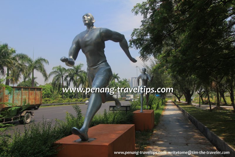 Coastal Runners Sculpture beside Tun Dr Lim Chong Eu Expressway in Gelugor